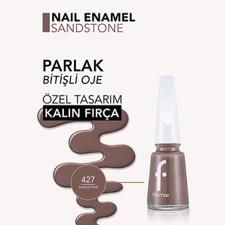 Flormar Nail Enamel Yoğun Pigmentli Oje 427 Sandstone - Long Lasting & Nourishing Nail Polish Flormar Nail Enamel - Long Lasting & Nourishing Nail Enamel, Long-lasting Nail Polish, Nourishing Nail Care, Flormar Nail Enamel, Yoğun Pigmentli Oje, nail care, nail beauty, long-lasting nail color, nail health, nail nourishment, cosmetics, beauty products