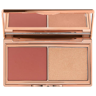 Mini Hollywood Blush & Glow Palette: Achieve Radiant, Cruelty-Free Hollywood Glow with Squalane for Travel & Touch-Ups Hollywood Blush & Glow Palette: Mini, Cruelty-Free Makeup blush palette, highlighter palette, glow palette, cruelty-free blush, paraben-free highlighter, mini makeup palette, travel blush and highlighter, Hollywood glow, blush and glow duo, squalane blush, makeup, face makeup, face sets, blush, highlighter, mini palette, travel makeup, compact, squalane, paraben-free, cruelty-free, Hollywoo