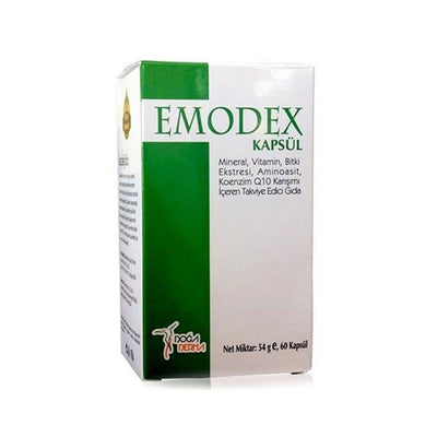 DoğaDerma Do_aDerma Emodex Dietary Supplement - 60 Capsules for Nutritional Support, Vitamins, Minerals, Amino Acids, an