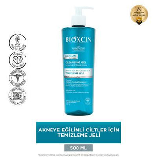 Bioxcin Facial Cleansing Gel for Acne Prone Skin - 500ml, Sebum Balancing, Dermatologically Tested, Paraben-Free Bioxcin Facial Cleansing Gel - 500ml, Sebum Balancing & Acne Control facial cleansing gel, acne prone skin care, sebum balancing face wash, dermatologically tested products, paraben-free skincare, oily skin solutions, acne treatment, gentle skincare, daily face wash, large capacity face wash, salicylic acid face wash, menthol skincare, glycerin face wash, skincare for sensitive skin