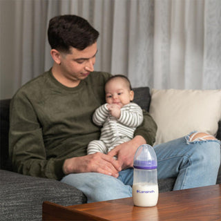 lansinoh-pp-bottle-240ml-front-view, lansinoh-pp-bottle-240ml-back-view, lansinoh-pp-bottle-240ml-nipple-detail Lansinoh PP Bottle - 240 ml | Ideal for Infants Lansinoh PP Bottle 240 ml | Designed for Babies lansinoh, pp-bottle, 240ml-bottle, baby-feeding, anti-colic-bottle, nipple-confusion, glass-bottle, breastfeeding-support, infant-care, ai-generated
