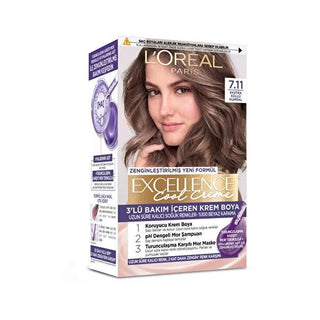 L'OrŽal Paris Excellence Cool Creme: Extra Ash Brown 7.11 Hair Dye - 100% Gra...