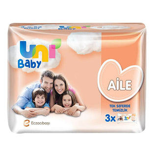 Uni Baby Family Wet Wipes 3-Pack - 156 Sheets | Gentle Formula
