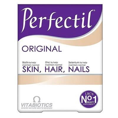Vitabiotics Perfectil: Advanced Skin, Hair, & Nail Vitamins - Beauty Supplement for Healthy Growth & Glowing Skin, 30 Ta