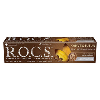 ROCS Coffee & Tobacco Toothpaste 60ml (Pack of 3)