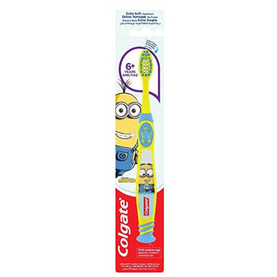 Colgate Minions Children's Toothbrush - Soft Bristle, Ergonomic Design for Kids 6+ Years