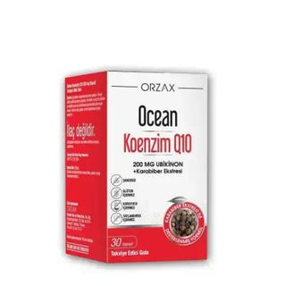 Orzax Ocean Coenzyme Q10 Dietary Supplement for Adults - Antioxidant Support, 30 Capsules Orzax Ocean Coenzyme Q10 - Antioxidant Supplement Coenzyme Q10, Ubiquinone, Dietary Supplement, Antioxidant Support, Health Supplements for Adults, Adults Health, Energy Production, Heart Health, Black Pepper Extract, Bioavailability, Supplement for Ages 11+, Health and Wellness, Dietary Supplements, Antioxidants