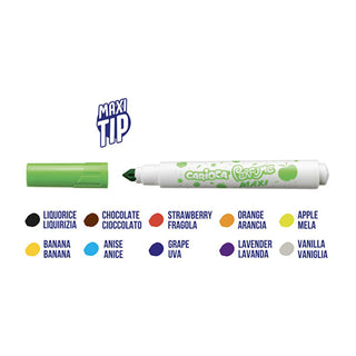 carioca-jumbo-scented-marker-set-front, carioca-jumbo-scented-marker-set-back, carioca-jumbo-scented-marker-set-colors Carioca Jumbo Scented Marker Set - Non-Toxic, Washable, 10 Count for Kids, Students, and Artists Carioca Jumbo Scented Marker Set - 10 Count carioca, jumbo-markers, scented-markers, washable-ink, art-supplies, children, students, artists, non-toxic, ai-generated