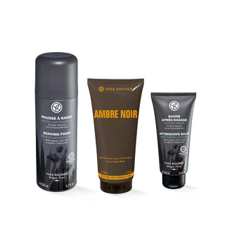 Ambre Noir Men's Grooming Set - Luxury Shaving Kit with Shampoo, Post-Shave Balm, and Hair & Body Care Ambre Noir Men's Grooming Set - Luxury Shaving Kit men's grooming set, ambre noir, shaving kit, luxury grooming products, hair and body shampoo, post-shave balm, men's grooming essentials, grooming routine, luxury shaving kit, men's personal care, grooming gifts for him