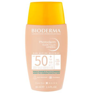 Bioderma Photoderm Nude Touch SPF50+ Sunscreen for Oily Skin - Mineral Filter, Matte Finish, 1.35 fl oz Bioderma Photoderm Nude Touch SPF50+ Sunscreen for Oily Skin sunscreen for oily skin, face sunscreen SPF50+, mineral sunscreen, matte finish sunscreen, color corrective sunscreen, combination skin care, oily skin solutions, anti-aging sunscreen, daily sun protection, skincare for active lifestyles