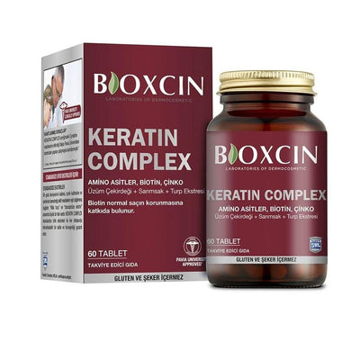 Bioxcin Keratin Complex Supplement - Hair Health & Growth Support with Biotin & Zinc