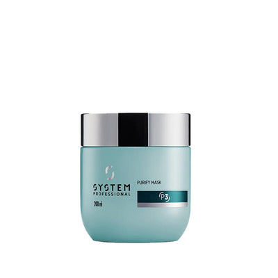 Wella System Professional Anti-Dandruff Hair Mask - Purify Scalp Treatment, 200ml, Professional Hair Care for Dandruff C