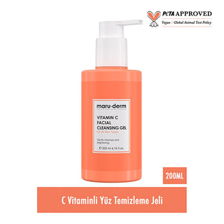 Maruderm C Vitamini Yüz Yıkama Jeli 200 ml - Cildi Canlandıran, Parfüm İçermeyen, SLS/SLES İçermeyen Yüz Temizleyicisi Maruderm C Vitamini Yüz Yıkama Jeli - 200 ml C Vitamini yüz yıkama jeli, parfüm içermeyen yüz temizleyicisi, SLS/SLES içermeyen yüz jeli, cilt dostu yüz temizleyicisi, organik yüz yıkama jeli, yüz bakımı, cilt bakımı, temizleme jeli, C Vitamini cilt bakımı, duyarlı ciltler için yüz temizleyicisi