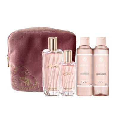 Comme Une Evidence Luxury Perfume Gift Set - EDP 100ml, Body Lotion, Shower Gel & Velvet Bag