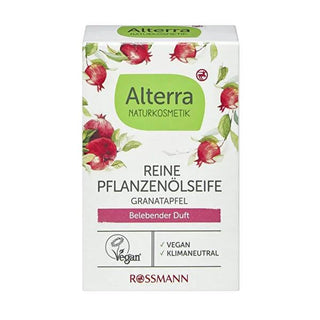 Alterra 100% Natural Pomegranate Extract Soap - Vegan, Dermatologically Tested, Climate-Neutral Certified Alterra Natural Pomegranate Soap - Vegan & Dermatologically Tested Natural soap, Vegan soap, Pomegranate extract soap, Organic personal care, Dermatologically tested soap, Climate-neutral certified, Natural ingredients, Vegan personal care, Sustainable living, Sensitive skin care, Natural antioxidants, Ethical consumerism