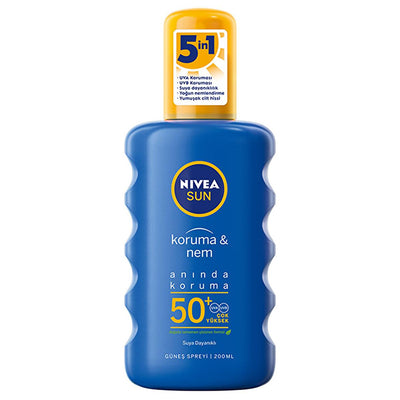 NIVEA Sun SPF 50+ High Protection Sunscreen Spray: UVA/UVB, 48-Hour Moisturizing, Water Resistant - Ultimate Skin Protec