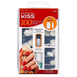 Kiss Square Tip Artificial Nails - 100 Count Fake Nails for Quick Nail Extensions & DIY Manicures Kiss Artificial Nails - Square Tip, 100 Count | Quick Nail Fix artificial nails, fake nails, press on nails, square tip nails, nail extensions, false nails, manicure supplies, nail art, DIY manicure, nail tips, beauty, cosmetic, square nails, short nails, nail enhancements, nail design, press-on manicure, nail trends, beauty nails, false nail set, easy manicure, at-home manicure, nail fashion, women's fashion, 