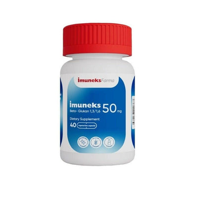 İmuneks - Betaglukan Immune System Support Supplement, 50mg Capsules for Adults & Children over 11 - Dietary Supplement 