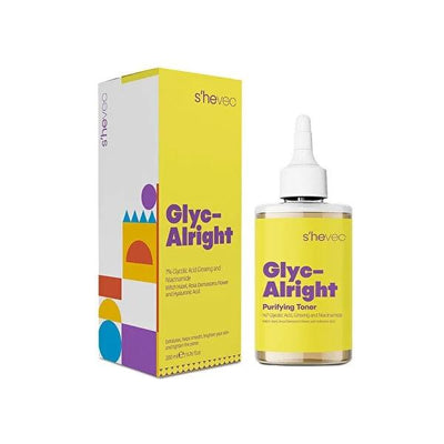 She Vec: Glycolic Acid Toner for Pore Tightening, Brightening & Fine Line Reduction | Vegan, Probiotic Toner for Sensiti