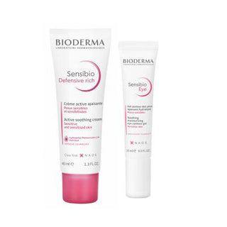 bioderma sensibio defensive rich cream, bioderma sensibio eye contour gel, bioderma sensitive skin care set Bioderma Sensibio Care Set - For Sensitive & Dry Skin | 2 Products Bioderma Sensibio Care Set for Sensitive Skin bioderma, sensitive-skin, skin-care, hydration, dry-skin, eye-care, morning-routine, evening-routine, ai-generated, repair