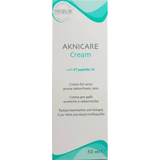 Synchroline Aknicare Acne Treatment Cream: Salicylic Acid for Blemish Control & Clear Skin - Daily Acne Care for Acne-Prone Skin Synchroline Acne Cream: Blemish Control & Clear Skin acne treatment cream, acne cream, salicylic acid cream, skincare for acne prone skin, anti acne cream, blemish treatment, daily acne care, Synchroline Aknicare, acne, blemishes, oily skin, skincare, salicylic acid, Triethyl Citrate, Ethyl Linoleate, Zinc Lactate, Oligopeptide-10, Sodium Hyaluronate, anti-inflammatory, exfoliatio
