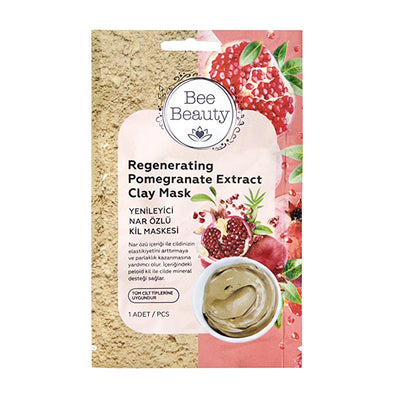 Bee Beauty Pomegranate Clay Mask: Rejuvenating, Pore Tightening, and Deep Cleansing with Salicylic Acid for Radiant Skin