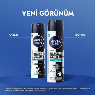 Nivea Men Deodorant Spray - 72 Hour Anti-Perspirant Protection for Men, Long ...