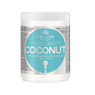 Kallos Cosmetics Coconut Hair Care Mask - Nourishing and Strengthening Treatment, 1000 ml Large Capacity Kallos Coconut Hair Mask - Nourishing & Strengthening coconut hair mask, nourishing hair care, Kallos Cosmetics, hair strengthening treatment, large capacity hair mask, hair repair, hair nourishment, coconut hair care, hair care routine, hair treatment, dry hair solution, damaged hair repair