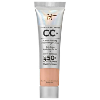 IT Cosmetics CC+ Cream: Full Coverage Color Correcting Foundation with SPF 50+ - Anti-Aging, Hydrating, Corrects Redness & Acne Scars IT Cosmetics CC Cream: Full Coverage SPF 50+ Foundation CC Cream, Full Coverage Foundation, SPF 50 Foundation, Color Correcting Foundation, Anti-Aging Foundation, Hydrating Foundation, Foundation for acne scars, Foundation for redness, Hyaluronic acid foundation, Niacinamide foundation, makeup, face makeup, foundation, full coverage, natural finish, hyaluronic acid, niacinami