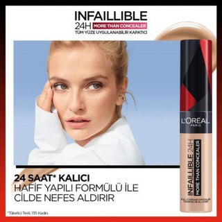 Loreal Paris Infaillible More Than Concealer - 323 Fawn, Long-Lasting High Coverage Makeup for Dark Circles and Uneven Skin Tone Loreal Paris Infaillible Concealer - 323 Fawn, Long-Lasting Coverage Loreal Paris Infaillible Concealer, Long-lasting concealer, High coverage concealer, Concealer for dark circles, Makeup for uneven skin tone, Cosmetics, Beauty products, Skincare, Makeup essentials, Flawless complexion, Confidence boost, 24-hour coverage, Moisturizing formula, Large sponge tip applicator, Suitabl