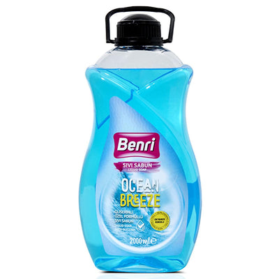 Benri Ocean Breeze Liquid Hand Soap: Gentle Cleansing, Refreshing Scent, Ideal for All Skin Types, Long-Lasting 2 Liter 