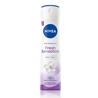 NIVEA Fresh Sensation Deodorant Spray for Women - Long-Lasting Anti-Perspirant Protection, 72-Hour Freshness, Dermatologically Tested, Alcohol-Free NIVEA Fresh Sensation Deodorant Spray - 72hr Protection NIVEA Fresh Sensation Deodorant Spray, Long-lasting deodorant for women, Anti-perspirant deodorant spray, Dermatologically tested deodorant, Alcohol-free deodorant spray, Women's personal care, Deodorant for sensitive skin, Long-lasting freshness, Anti-perspirant protection, NIVEA INFINIFRESH formula