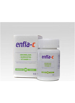 Enfla-C Dietary Supplement - Bromelain Vitamin C Quercetin Capsules for Immune Support
