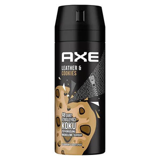 Axe Deodorant Leather & Cookies Fresh - 48-Hour Protection, Dual Action Technology, Unique Fragrance for Men Axe Leather & Cookies Deodorant - 48 Hour Freshness Axe Deodorant, Leather & Cookies Fragrance, 48-hour protection, Dual Action Deodorant, Male grooming products, Deodorant Spray, Long-lasting freshness, Unique fragrance, Cardamom scent, Mandarin notes, Modern grooming, Stylish design, Effective odor protection, Confidence booster, Personal care, Men's grooming essentials, Body spray, Antiperspirant,
