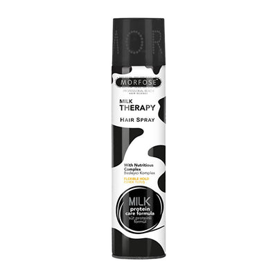 Morfose Milk Therapy Hair Spray - Nourishing, Long-Lasting Hold, Non-Greasy Styling for Damaged Hair