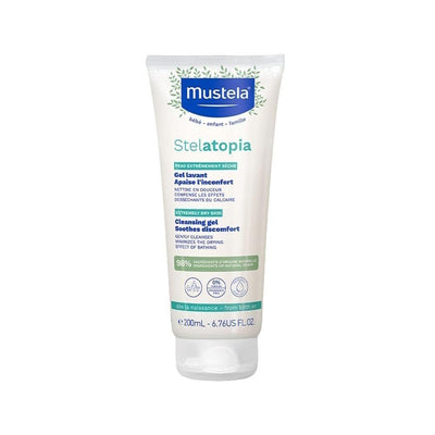 Mustela Stelatopia Cleansing Cream Shampoo 200ml - Gentle, Moisturizing & Dermatologically Tested for Dry Skin