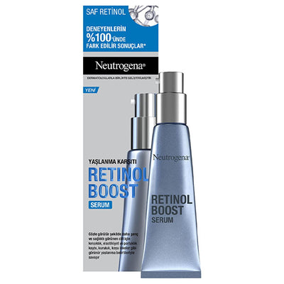 Neutrogena Retinol Boost Anti-Aging Serum: Reduce Wrinkles, Improve Skin Elasticity & Brightness - Fight Dark Spots & Ac