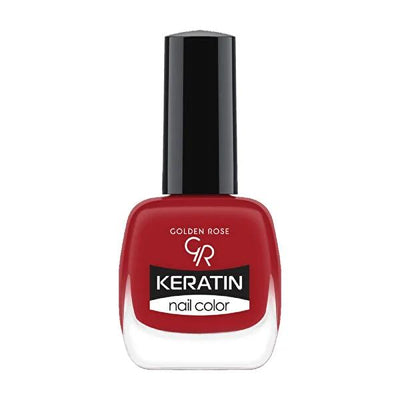 Golden Rose Keratin Nail Polish - Long-Lasting Glossy Nail Color with Keratin Enriched Formula