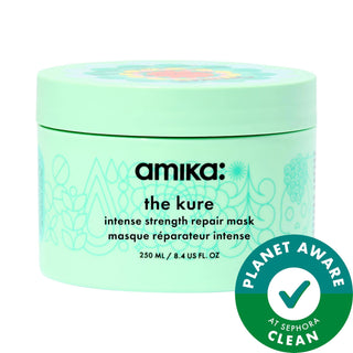 amika The Kure Intense Hair Repair Mask: Strengthens, Hydrates & Reduces Breakage - Vegan, Cruelty-Free Treatment for Dry, Damaged Hair amika Kure Repair Mask: Vegan Treatment for Damaged, Dry Hair hair mask, repair mask, damaged hair treatment, vegan hair mask, cruelty-free hair mask, hair breakage treatment, dry hair mask, hair strengthening mask, hair treatment, deep conditioner, hair repair, vegan hair care, cruelty-free beauty, hair hydration, split end repair, color-treated hair, mango butter, shea bu