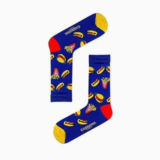 Carnaval Novelty Fast Food Socks Set - 5 Pairs of Comfortable Cotton-Themed Socks for Everyday Wear Carnaval Fast Food Socks Set - Comfortable Novelty Socks novelty socks, themed socks, fast food socks, cotton socks, multipack socks, casual footwear, comfortable socks, fun socks, gift ideas, sock sets, Carnaval socks
