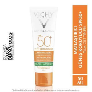 vichy capital soleil spf 50 mattifying sunscreen, 50ml vichy sunscreen bottle with matte finish Vichy Capital Soleil SPF 50+ - Mattifying Sunscreen | 50ml Vichy Capital Soleil SPF 50+ Mattifying Sunscreen 50ml vichy, sunscreen, spf-50, mattifying, sensitive-skin, water-resistant, hypoallergenic, daily-sunscreen, non-comedogenic, ai-generated