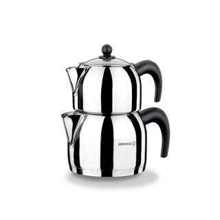 Turkish Teapot 18/10 Stainless Steel 2.2 Liters Tea Maker Tea Pot Orbit Midi A070