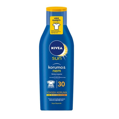 Nivea Sun Protection SPF 30 Sunscreen Lotion - Moisturizing, Water-Resistant, UVA/UVB Protection for Sensitive Skin