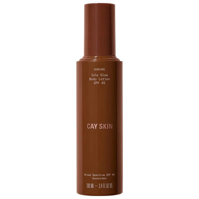 CAY SKIN Isle Glow Body Lotion Sunscreen SPF 45 - Hydrating, Vegan, Cruelty-Free Body Care with Sea Moss & Cocoa Seed Bu