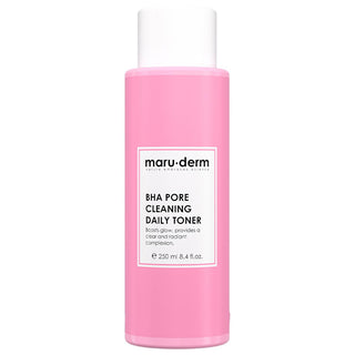 Maruderm BHA Toner: Pore Minimizing, Blackhead & Acne Treatment - Salicylic Acid, Oil Control, Fragrance-Free, Exfoliating Face Toner (8.45 fl oz) Maruderm BHA Toner: Acne, Blackhead & Pore Minimizer BHA toner, pore minimizing toner, blackhead removal toner, acne treatment toner, salicylic acid toner, oil control toner, fragrance free toner, Maruderm toner, skin balancing toner, exfoliating face toner, toner, BHA, salicylic acid, niacinamide, Chamomilla Recutita Flower Extract, Aloe Barbadensis Leaf Extract