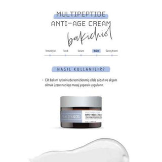 skin401 multipeptide bakuchiol anti-age cream 50 ml front view, skin401 multipeptide bakuchiol anti-age cream 50 ml back view Skin401 Multipeptide Bakuchiol Anti-Age Cream - 50 ml Skin401 Bakuchiol Anti-Age Cream - Vegan Formula skin401, bakuchiol, anti-aging, vegan-skincare, moisturizer, skincare, cruelty-free, health-conscious, wrinkle-care, ai-generated