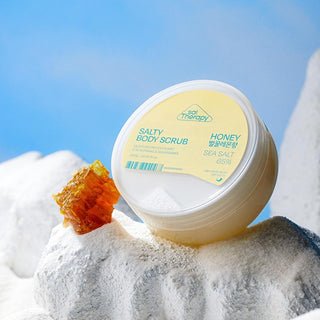 SalTherapy Natural Body Scrub with Korean Sea Salt & Honey - Exfoliating & Moisturizing Skincare SalTherapy Body Scrub - Natural Exfoliation & Moisturization body scrub, natural skincare, exfoliating scrub, moisturizing body care, salt scrub, dry skin solution, natural body care, skincare routine, Korean sea salt, Gangwon honey, olive oil, glycerin, self-care, skincare products, natural ingredients, exfoliation, moisturization