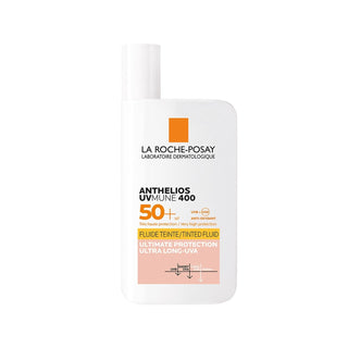 La Roche Posay Anthelios UVmune 400 Fluid Tinted SPF50+ Sunscreen - High Protection Tinted Finish for Daily UV Protection La Roche Posay Tinted SPF50+ Sunscreen - UV Protection tinted sunscreen, high SPF sunscreen, La Roche Posay Anthelios, SPF50+ sunscreen, UV protection skincare, daily sun protection, cosmetic sunscreen, skincare, sun care, dermatologist recommended, sunburn prevention, skin protection, beauty, makeup base, natural look, outdoor protection