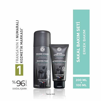 Nizara Shaving Care Set - Soothing Shaving Foam & After Shave Balsam for Men