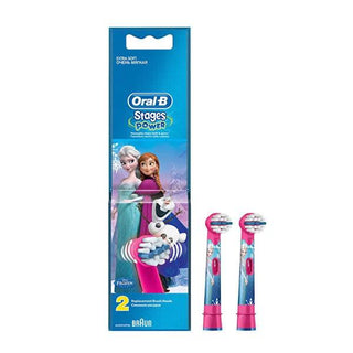 Oral-B Toothbrush Replacement Heads for Kids - Stages Power Frozen 2 Pack, Compatible with Oral-B Stages Electric Toothbrushes Oral-B Stages Power Frozen Toothbrush Heads for Kids Oral-B Stages, Çocuk diş fırçası başlığı, Frozen 2 Adet, Toothbrush replacement heads for kids, Oral-B compatible toothbrush heads, Children's oral care products, kids oral care, toothbrush heads, oral hygiene for children, Frozen themed oral care, Oral-B Stages electric toothbrush accessories